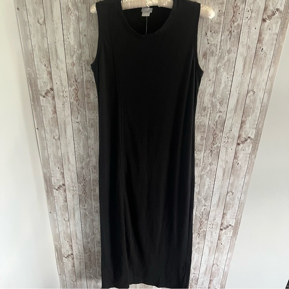 Chico's Cotton Black Maxi Dress - Picture 1 of 4